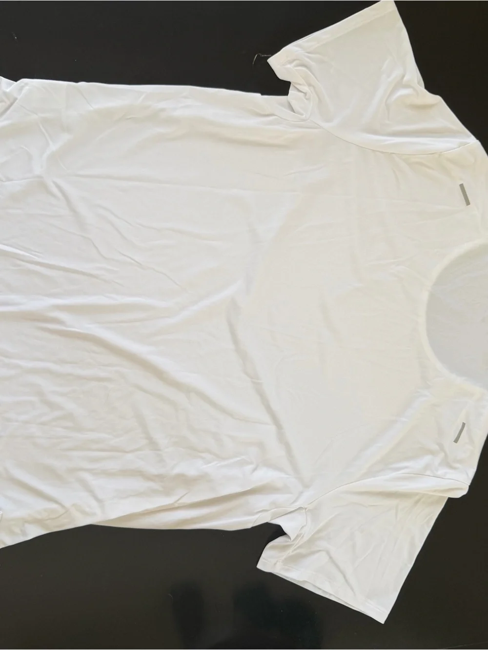 Nike White Short-Sleeve Athletic Dri-FIT Tee running shirt